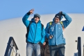 Первыми вышли россиянин  Дмитрий Колтаков (слева) и немец Гюнтер Бауэр.