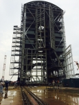 На космодроме Восточный протестировали мобильную башню обслуживания ракеты