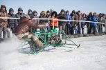 На Чигиринском водохранилище байкеры проедут по льду на самодельных мотосанях