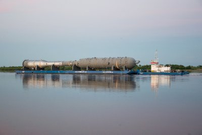 Самое тяжелое оборудование для газоперерабатывающего завода прибыло в Приамурье