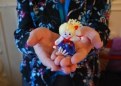 Крохотная куколка на счастье с настоящей русской косой  и глазами. Специально для иностранцев.