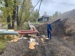 Неизвестный на строительной технике повредил трубу теплоснабжения в Сковородине