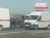 На въезде в Свободный столкнулись маршрутный автобус и УАЗ