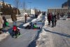 В Благовещенске на этой неделе начнут разбирать новогодние горки на площади Ленина