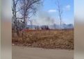 Школьник устроил пал рядом с жилыми домами в Свободненском районе. Скрин видео t.me/svobregion_28