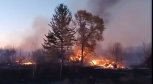Амурские огнеборцы отбивали от огня маленькое село в Магдагачинском районе
