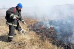 Амурские пожарные потушили очередной пал сухой травы в долине реки Алим