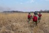 Пожарные тушат пал в районе села Муравьевка на площади 4 гектара