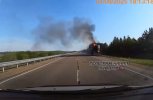 Пожар на трассе: недалеко от Серышева сгорела фура