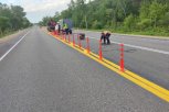 На трассе Благовещенск — Свободный установили дорожные делиниаторы