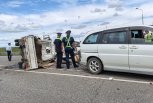 На подъезде к новому мосту через Зею в Благовещенске ограничили движение из-за ДТП