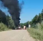 В Мазановском округе ДТП с горящим грузовиком перекрыло дорогу