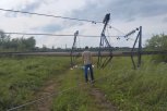 Энергетики в Белогорске ставят временные опоры и расчищают трассы от буреломов