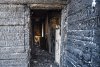 В Шимановске изнутри выгорел деревянный дом