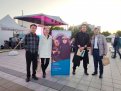 Алексей и Оксана Родионовы с китайскими пистателями Чжао Сюэдуном и Хэй Хэ.