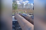 Теплотрасса в поселке Временный заполняется холодной водой