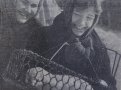 1964. Нина Габец и норка.  Фото Н. Суровцева.