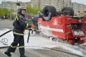 Спешивший на тушение пожарный автомобиль в Благовещенске попал в аварию