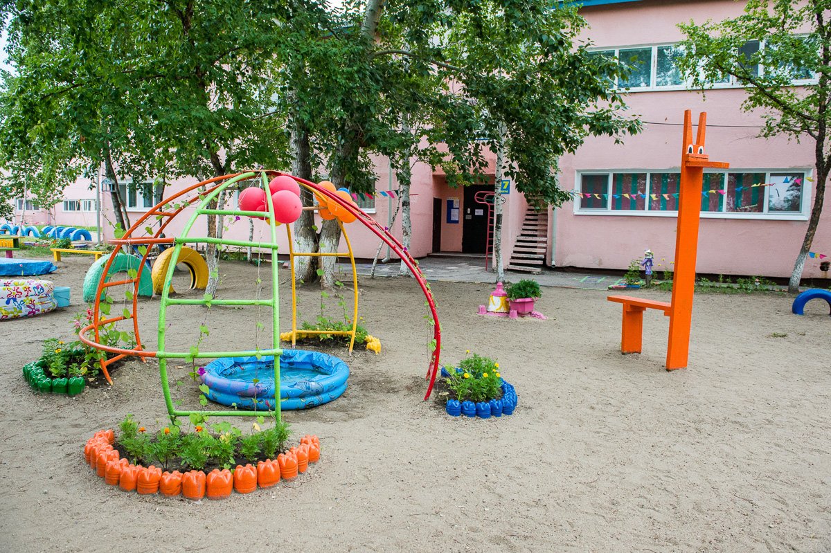 оформление двора в детском саду