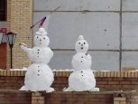 В Тынде среди апреля отмечают нашествие снеговиков