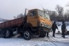 Грузовик с дровами провалился под лед в Мазановском районе