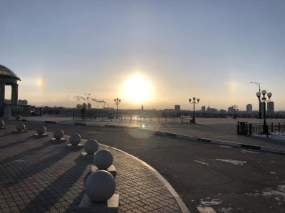 Благовещенцы наблюдали солнечное гало 