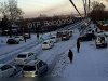 В Белогорске автомобилисты с флагами проехали по открывшемуся путепроводу