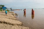 Опасное явление: дожди сказались на уровне реки Томь в районе Белогорска