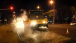 В Благовещенске ремонт магистральных дорог идет даже ночью