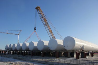 На Восточном завершен монтаж емкостей на первом объекте стартового стола «Ангары»