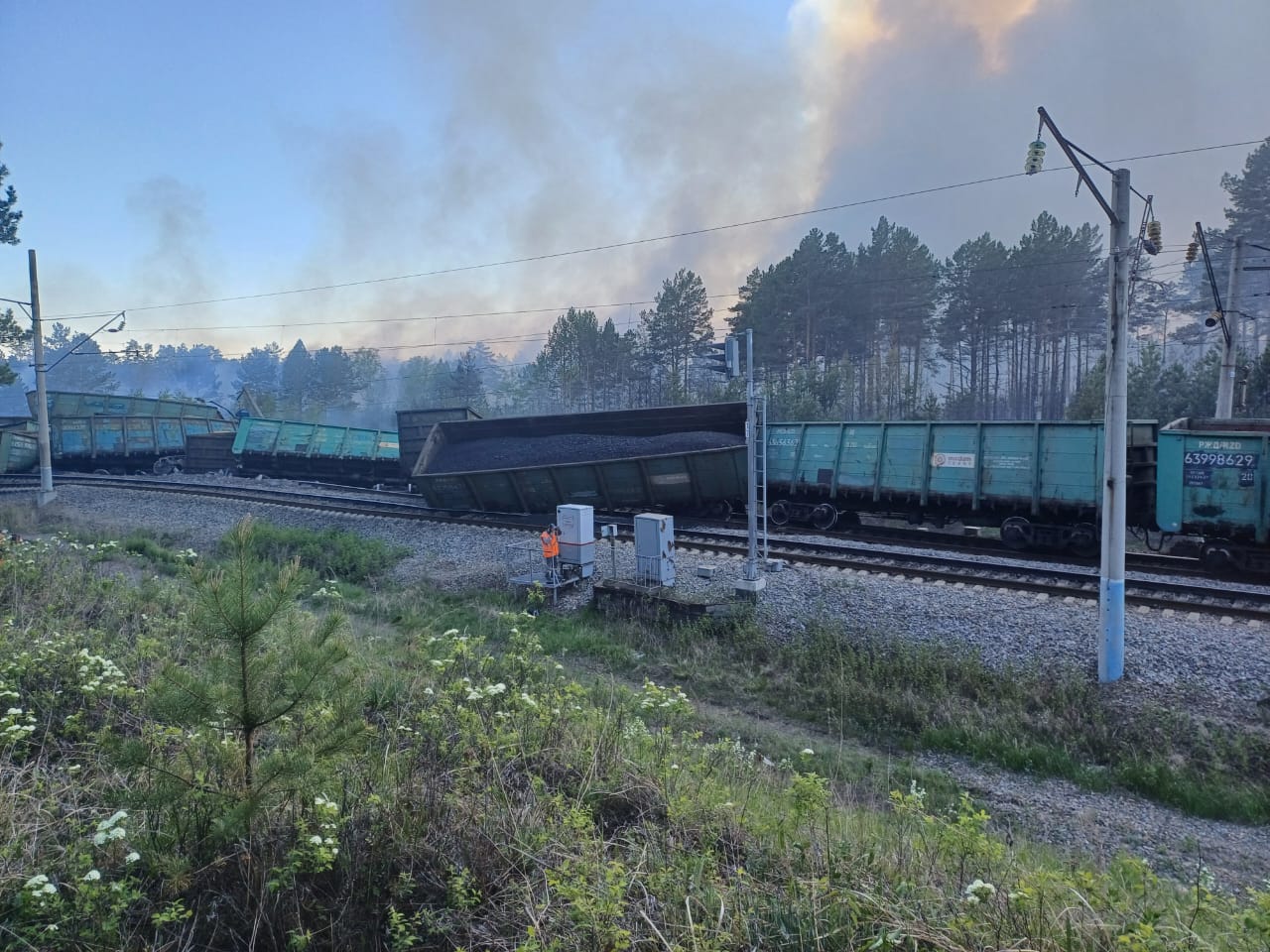 Так выглядело место ЧП. Фото из соцсетей. 