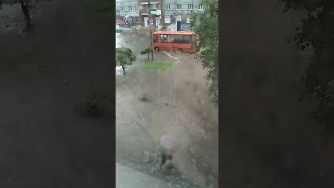 Ливень 3 августа в Благовещенске