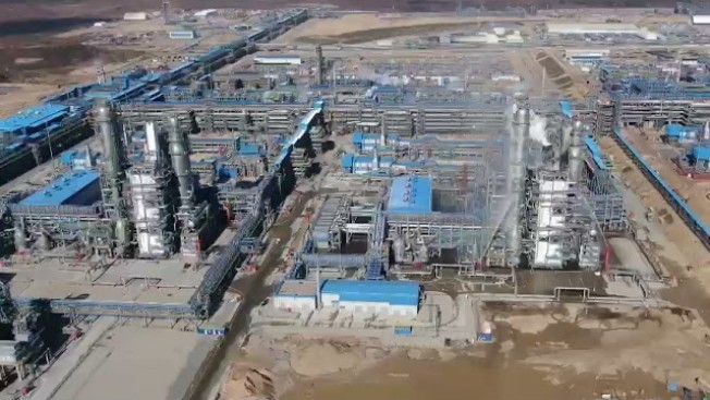 Пожар на строящемся Амурском газоперерабатывающем заводе