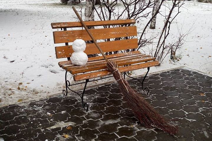 Соцсети благовещенцев засыпало первым снегом: фотообзор АП