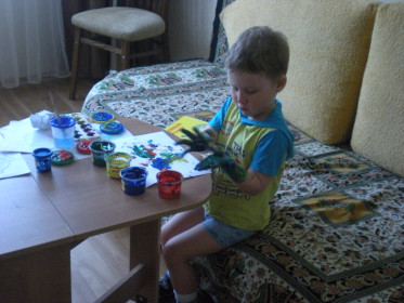 Пальчиковые краски рулят...