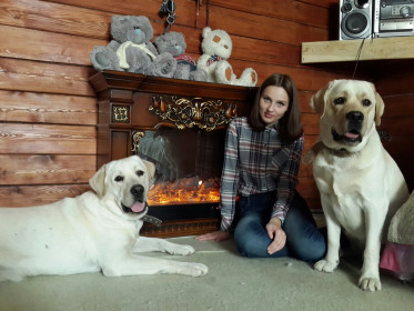 Греемся после прогулки :)