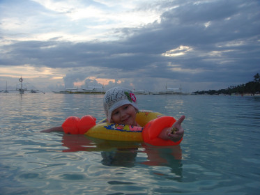 Красивейший закат на море Бохол