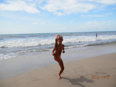 Ушу на пляже