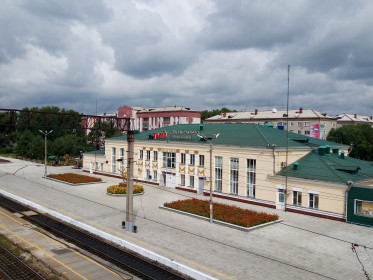 Железнодорожный вокзал станции Белогорск.