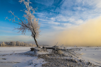 Зимние туманы на Зее возле г. Зея