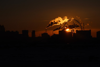 Закат,набережная Благовещенска