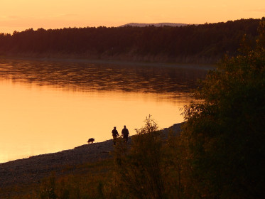 Пограничники на обходе границы. с. Албазино.
