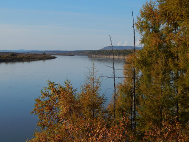 На берегу Амура у с. Албазино.