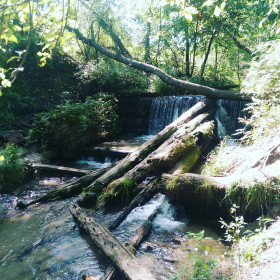 Водопад в селе Новинка Благовещенский район