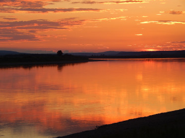 Амур на закате. с. Албазино.