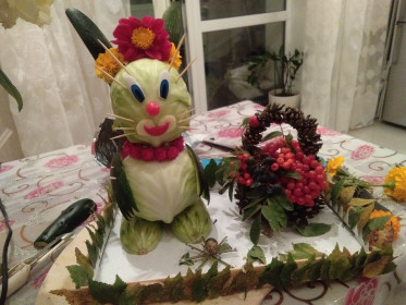 Зайка с корзиной