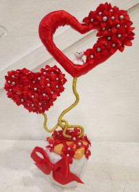 Топиарий на день всех влюблённых, люблю своё хобби и радовать окружающих своими работами)))