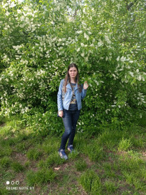 В горпарке около черёмухи