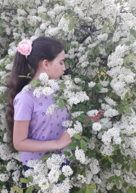 Красота цветущей черемухи в с. Невер