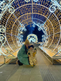 Световой тоннель на площади